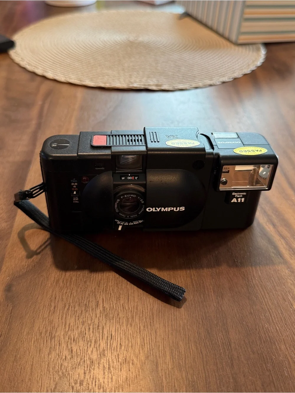 Olympus XA film camera with A11 Flash